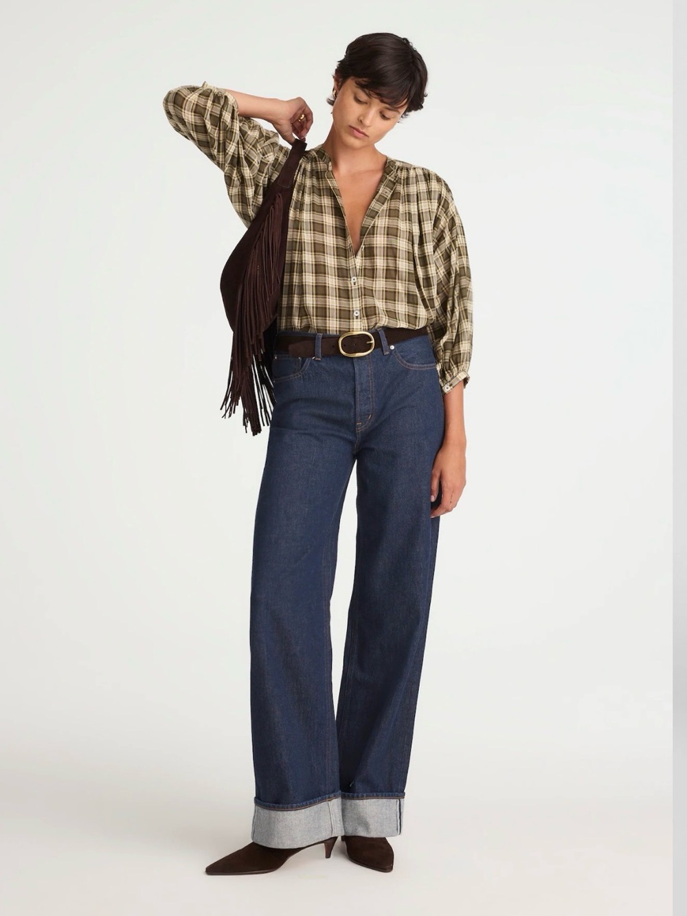 Madewell Dark Blue Wide-Leg Jeans